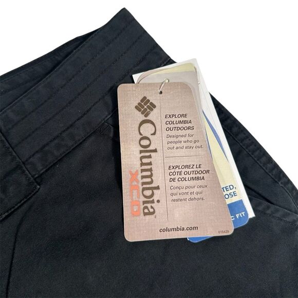 NWT Columbia Size 16 Black Women’s Carroll Creek Pant Straight Leg Rolled Up Leg - Picture 4 of 15